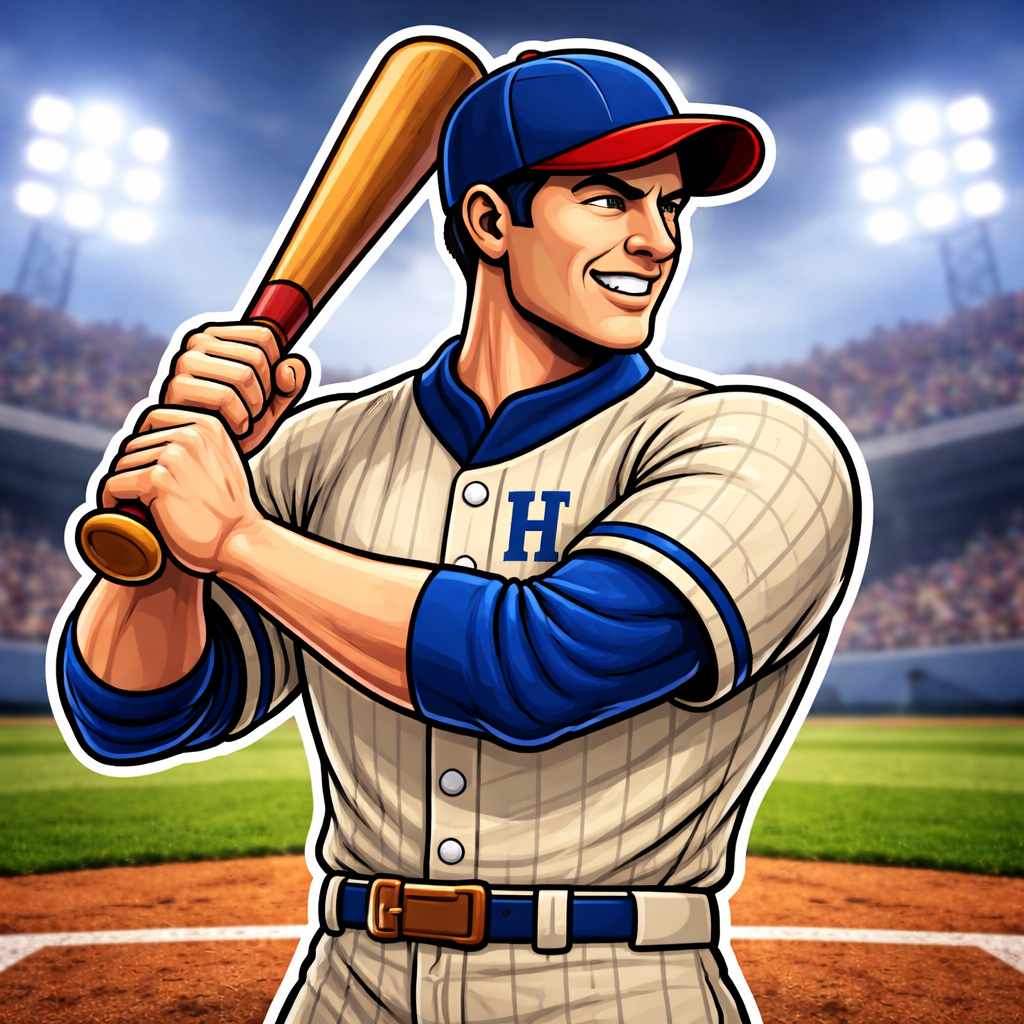 Vintage Baseball Player