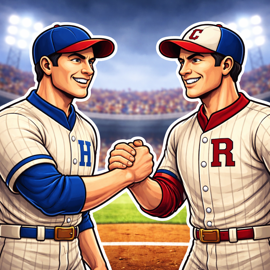 Vintage Baseball Players with Trust