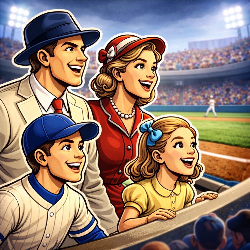 Vintage Family Baseball game taxes